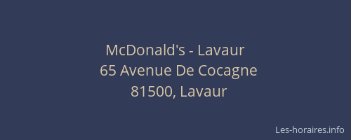 McDonald's - Lavaur