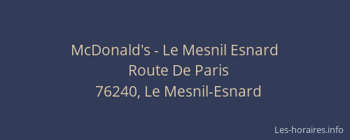 McDonald's - Le Mesnil Esnard