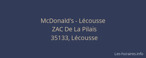 McDonald's - Lécousse