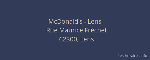 McDonald's - Lens