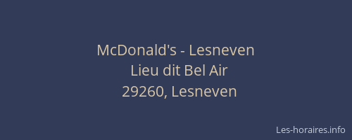 McDonald's - Lesneven