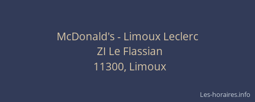 McDonald's - Limoux Leclerc