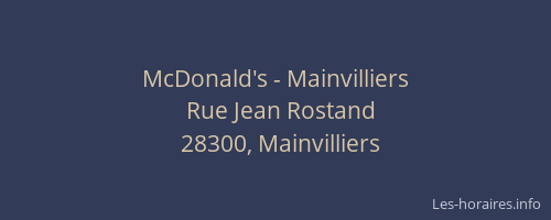McDonald's - Mainvilliers