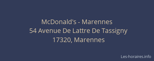 McDonald's - Marennes