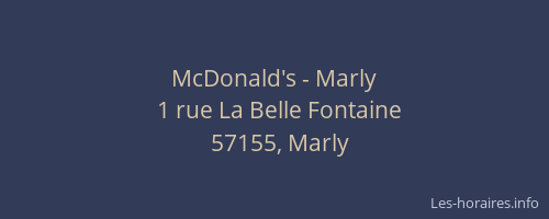 McDonald's - Marly