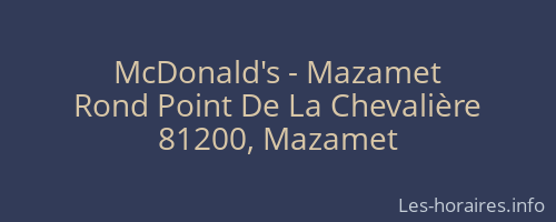 McDonald's - Mazamet