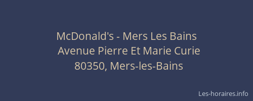 McDonald's - Mers Les Bains