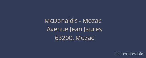 McDonald's - Mozac