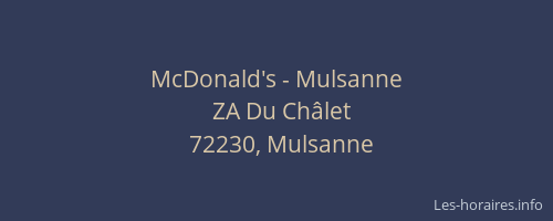 McDonald's - Mulsanne