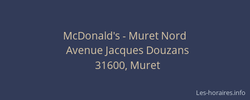 McDonald's - Muret Nord
