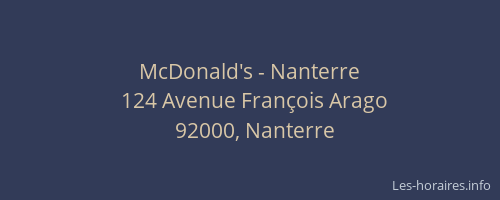 McDonald's - Nanterre