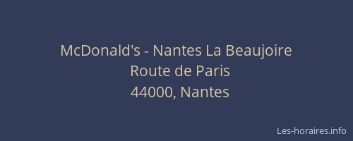 McDonald's - Nantes La Beaujoire