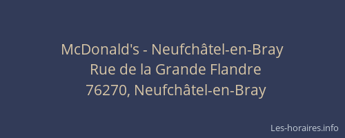 McDonald's - Neufchâtel-en-Bray