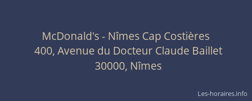 McDonald's - Nîmes Cap Costières