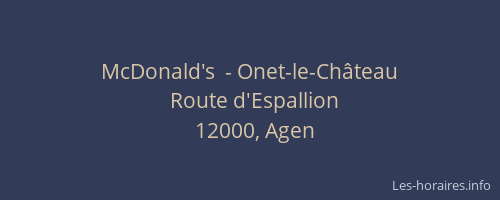 McDonald's  - Onet-le-Château