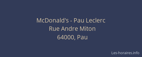 McDonald's - Pau Leclerc