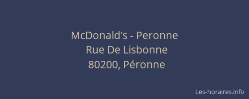 McDonald's - Peronne