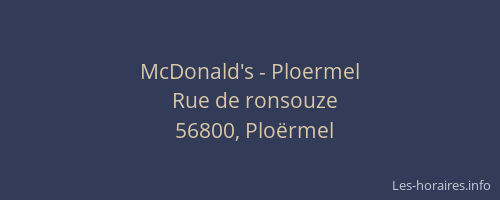 McDonald's - Ploermel