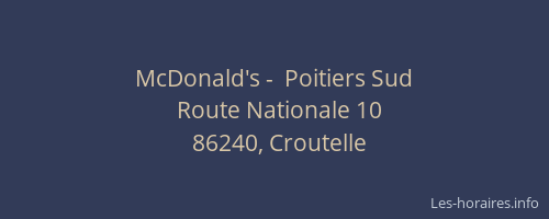 McDonald's -  Poitiers Sud
