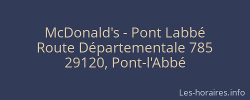 McDonald's - Pont Labb&eacute;