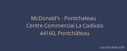 McDonald's - Pontchateau