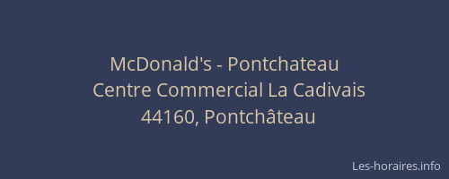 McDonald's - Pontchateau