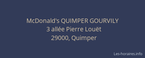 McDonald's QUIMPER GOURVILY