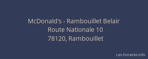 McDonald's - Rambouillet Belair