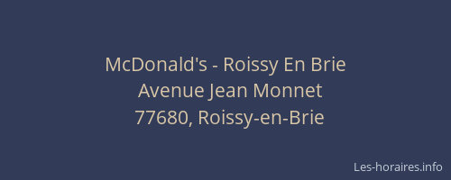 McDonald's - Roissy En Brie
