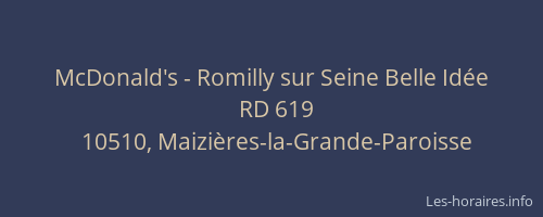 McDonald's - Romilly sur Seine Belle Idée