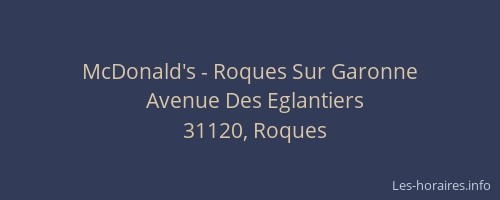 McDonald's - Roques Sur Garonne