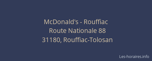 McDonald's - Rouffiac