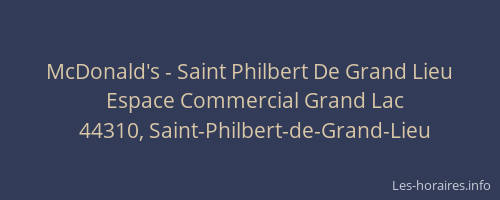 McDonald's - Saint Philbert De Grand Lieu