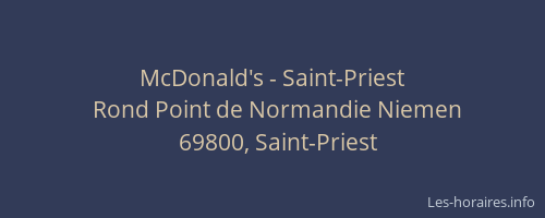 McDonald's - Saint-Priest