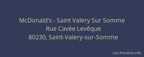 McDonald's - Saint Valery Sur Somme