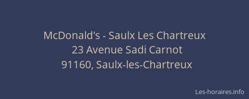McDonald's - Saulx Les Chartreux