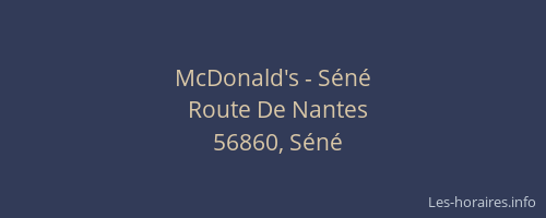 McDonald's - Séné