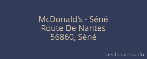 McDonald's - Séné