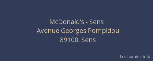 McDonald's - Sens