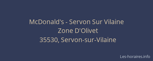 McDonald's - Servon Sur Vilaine