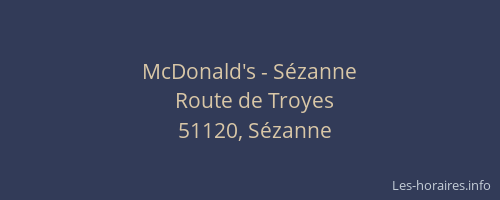 McDonald's - Sézanne