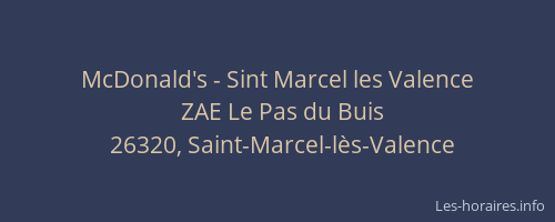McDonald's - Sint Marcel les Valence