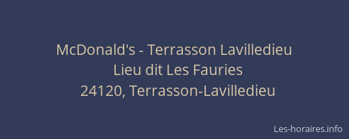 McDonald's - Terrasson Lavilledieu