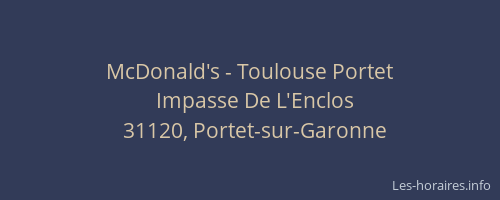 McDonald's - Toulouse Portet