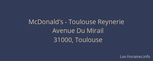 McDonald's - Toulouse Reynerie