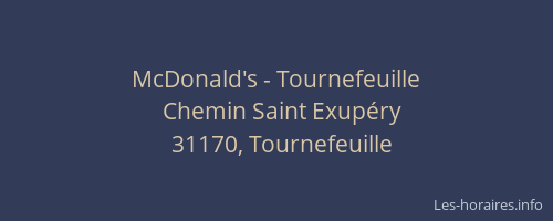 McDonald's - Tournefeuille