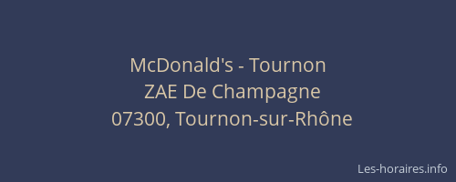 McDonald's - Tournon