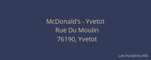 McDonald's - Yvetot