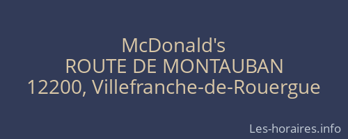 McDonald's