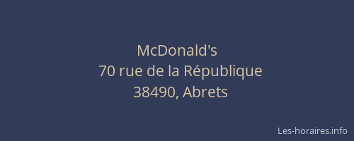 McDonald's